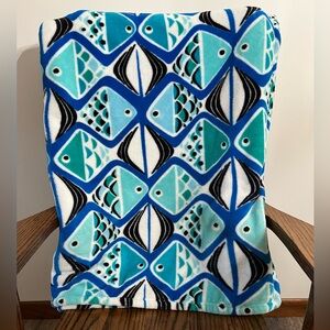 Vera Bradley Go Fish Blue Throw Blanket